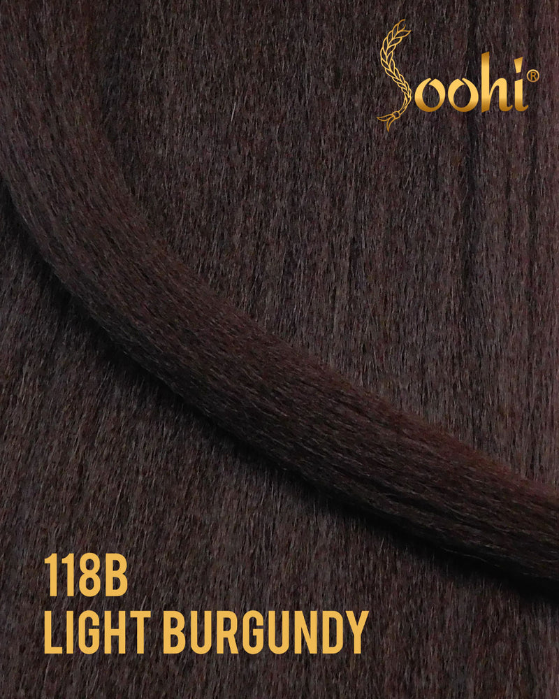 Light Burgundy #118B - 24" Braiding Hair (4 Pack)