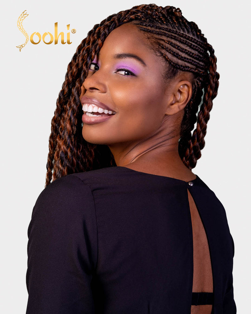 Off Black & Copper Red #1B-30 - 24" Braiding Hair (4 Pack)