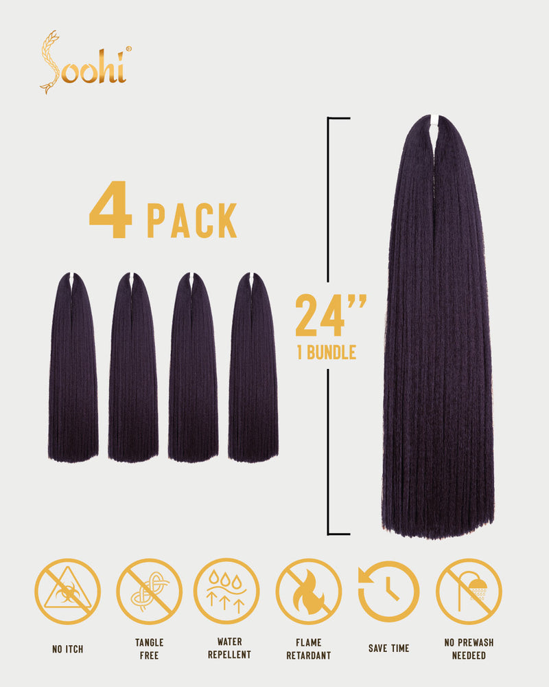 Radish Brown #33 - 24" Braiding Hair (4 Pack)