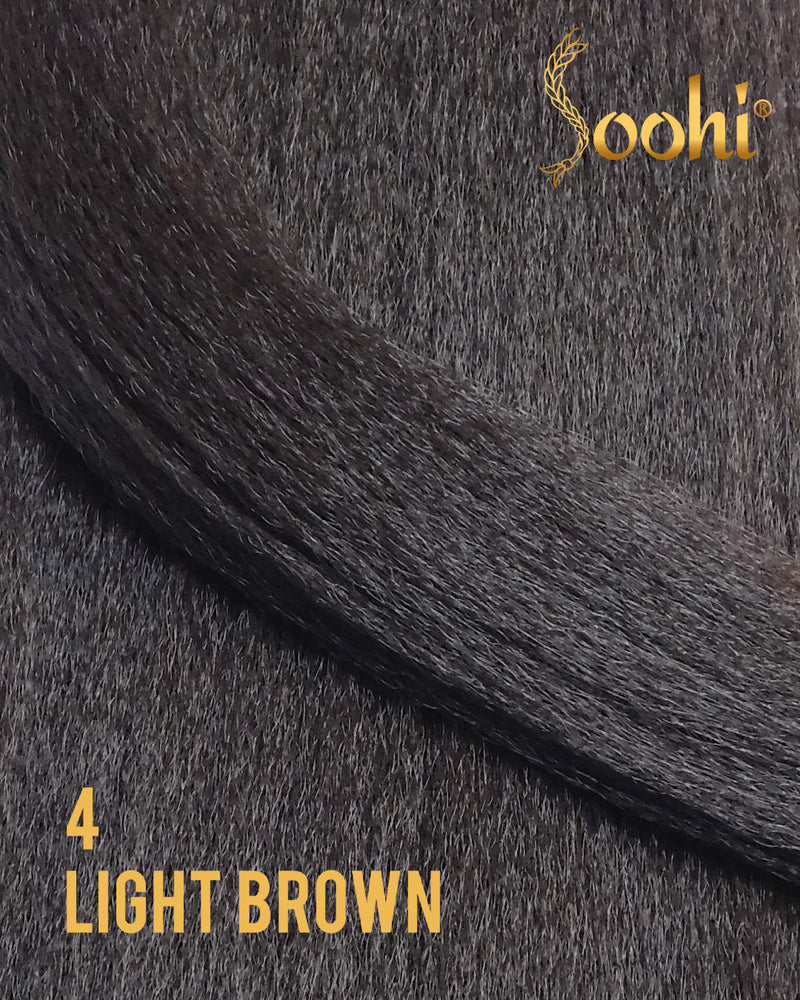 Light Brown #4 - 24" Braiding Hair (4 Pack)