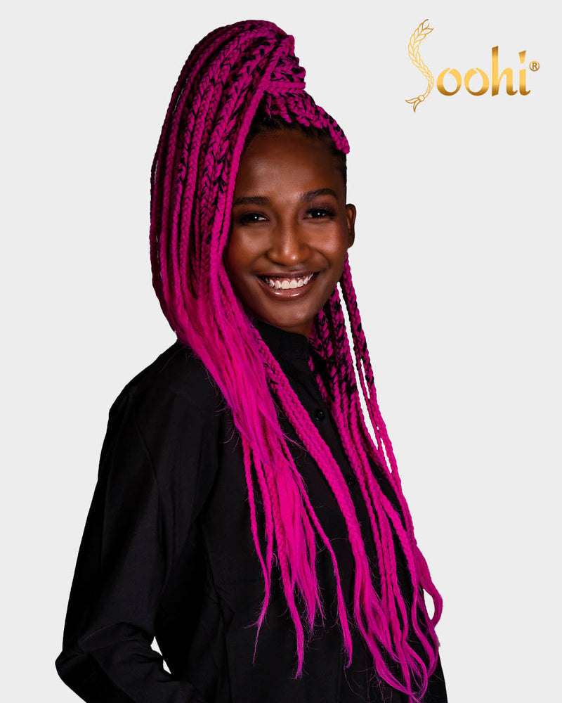 Pink - 24" Braiding Hair (4 Pack)